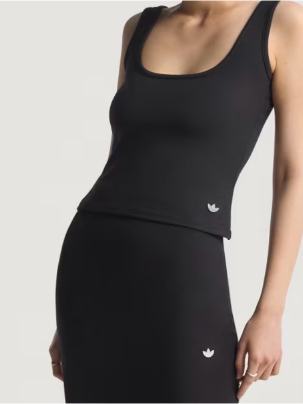 Adidas Black Scoop Neck Tank with Trefoil- NWT - Size XL